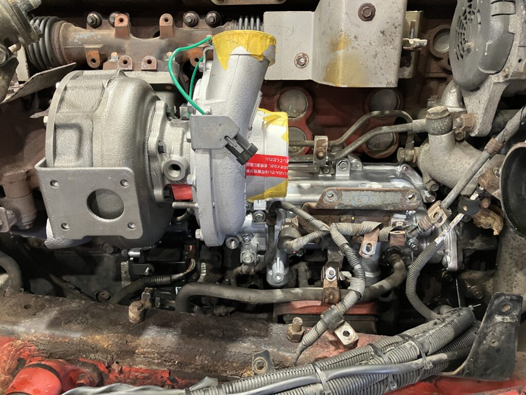 Large truck turbo oil cooler replacement completed