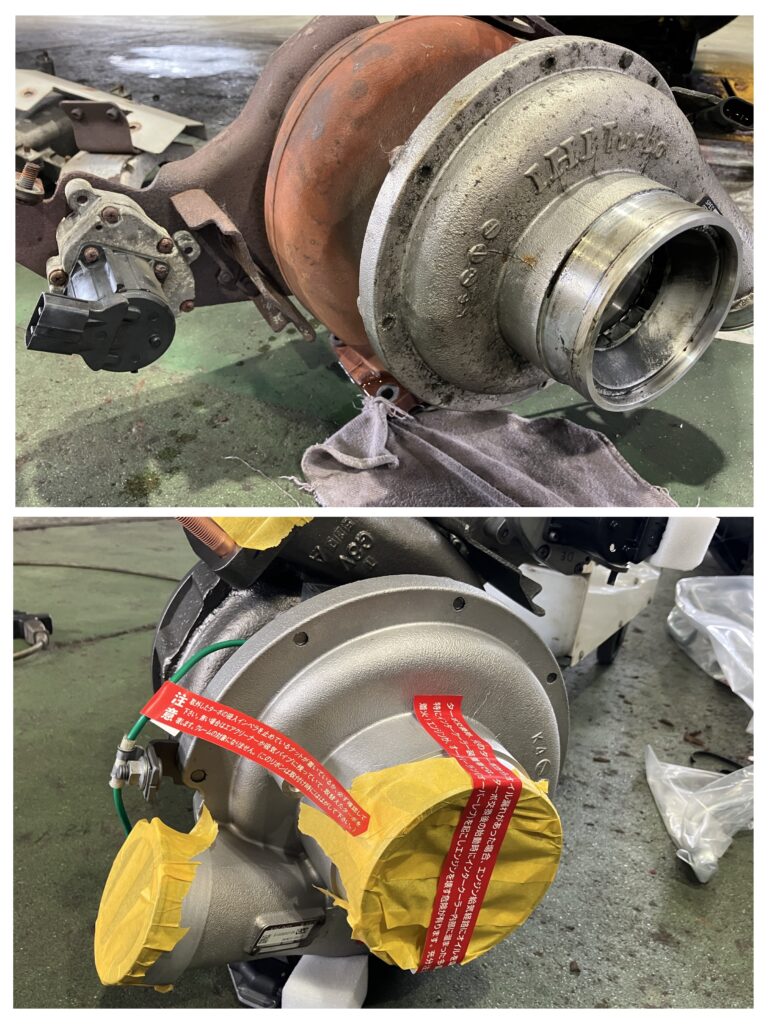 large-truck-turbocharger-replacement-old-new
